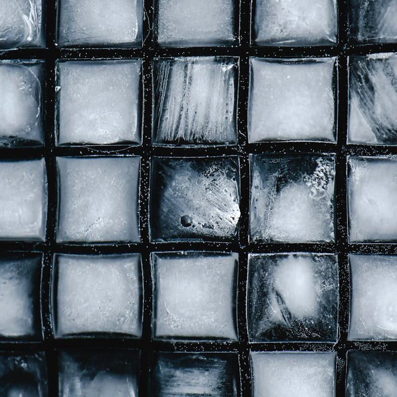 Ice Cubes in Close-Up Photography