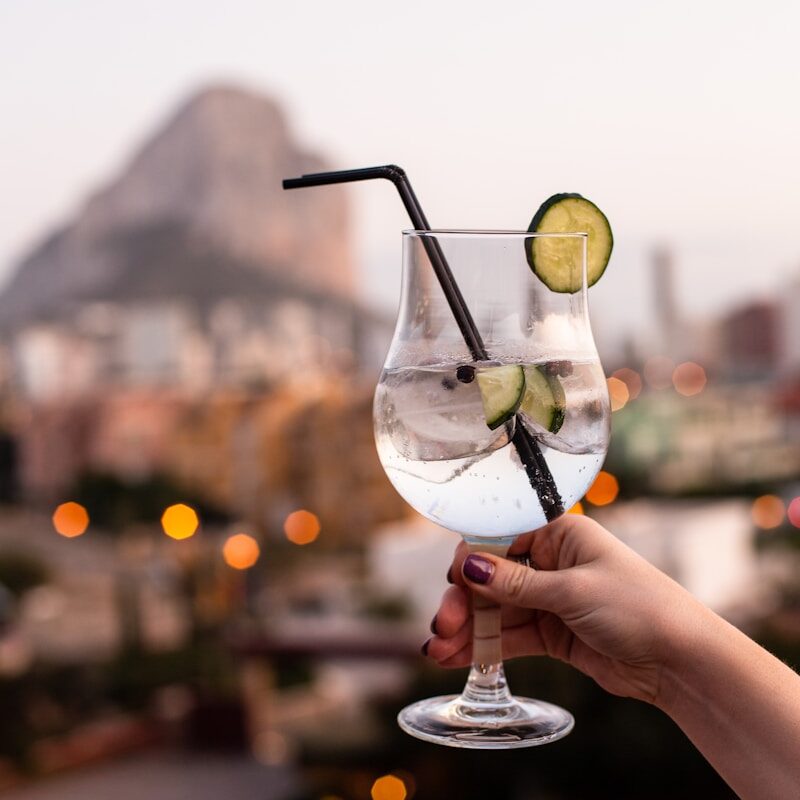 clear wine glass with water