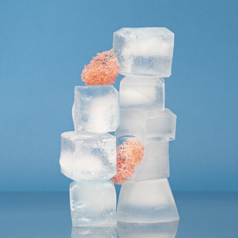 stack of ice cubes